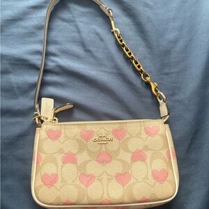 Coach Nolita 19 Pink Heart Signature Canvas